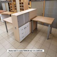 D03 - Cluster desk 2 x seater R3950.00 size 1.8 x 2.850wide